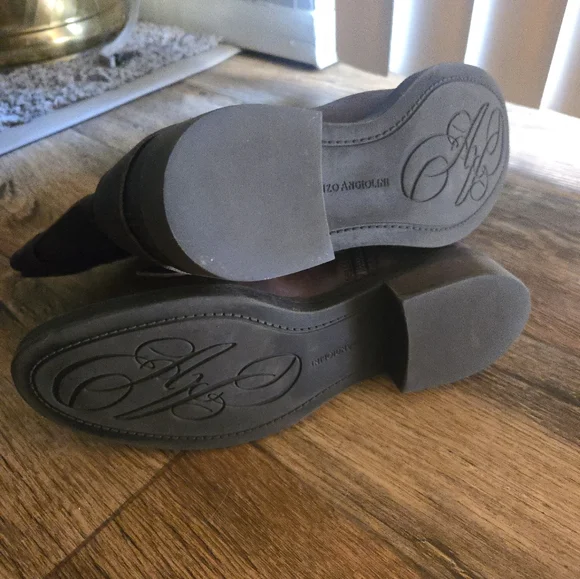 Enzo Angiolini Brown Leather Moto Boots - Picture 6 of 7